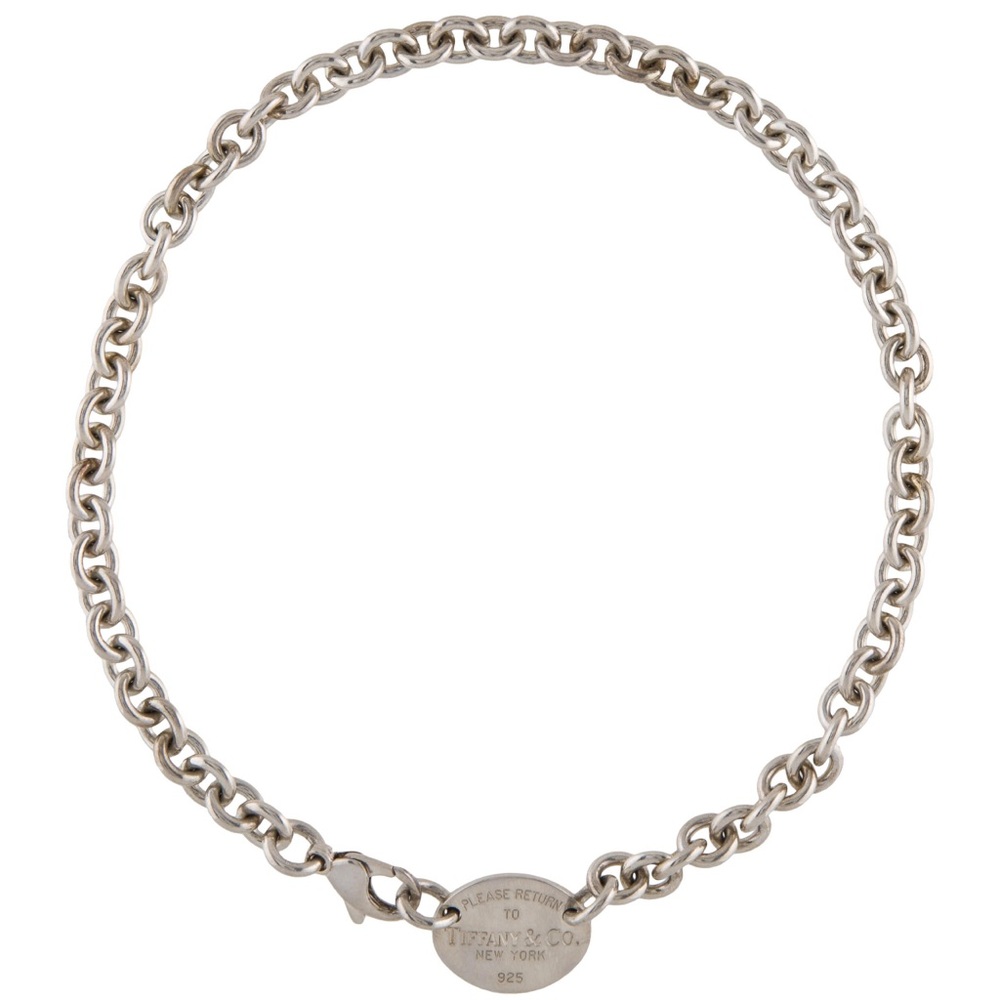 TIFFANY & CO. Oval Tag Necklace
